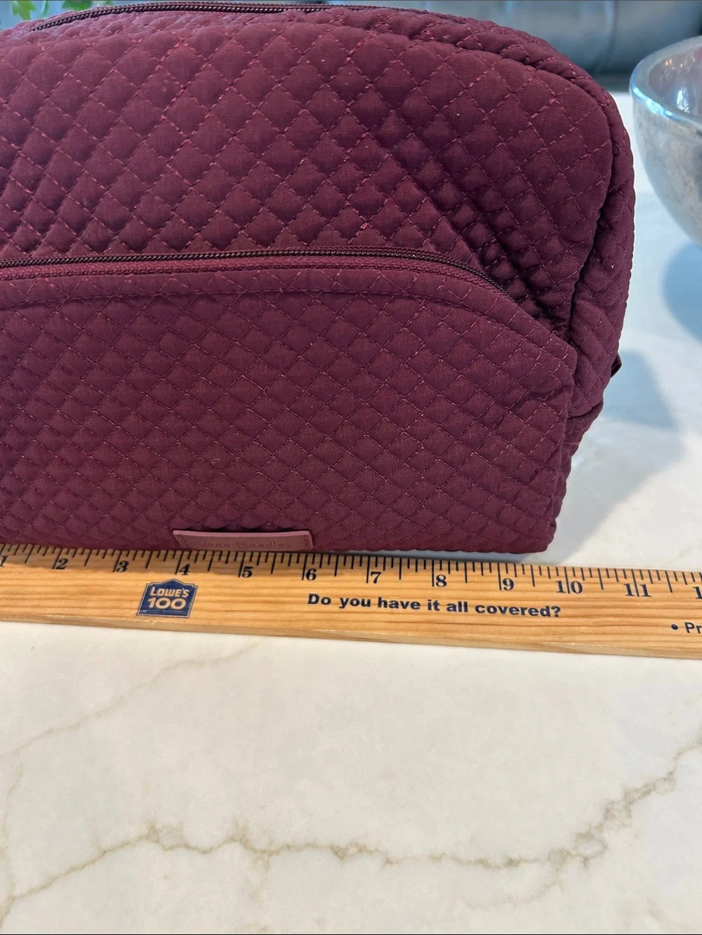 Vera Bradley Iconic Medium Cosmetic bag quilted‎ Burgundy or 